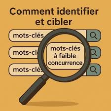 SEO outils mots-clés - ordinateur avec graphique et loupe